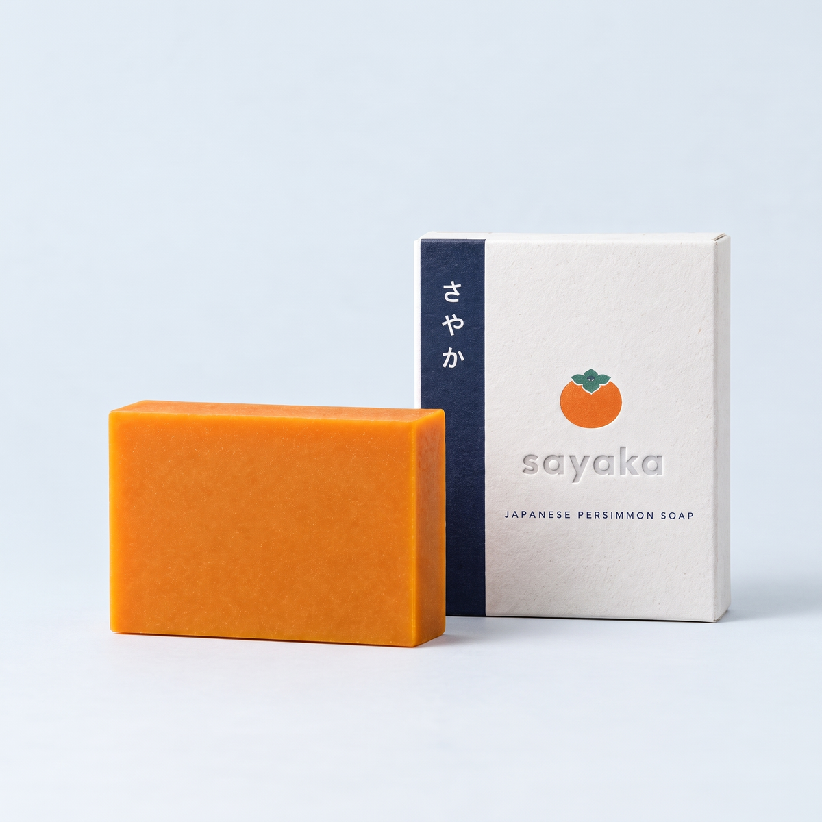 Sayaka persimmon soap bar and box